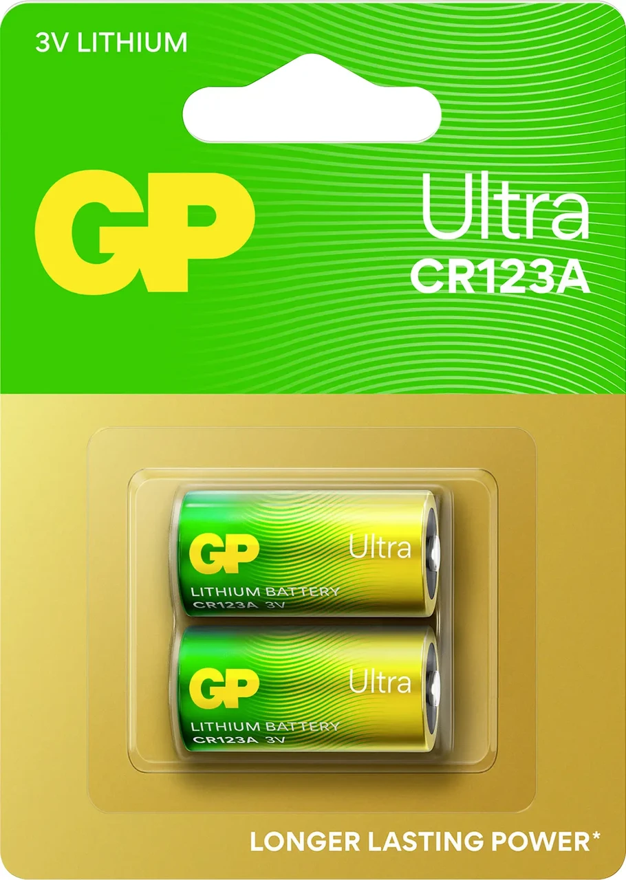 Батарейка для камери CR-123A GP GP Ultra Primary Lithium Batterie CR123A 2 шт. 1500 мАг 3 В 2 шт., фото 1