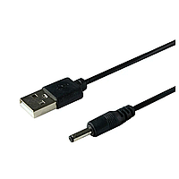 Кабель USB to DC 5V 3.5x1.35mm черный для роутера от повербанка универсальный для подключения электроники