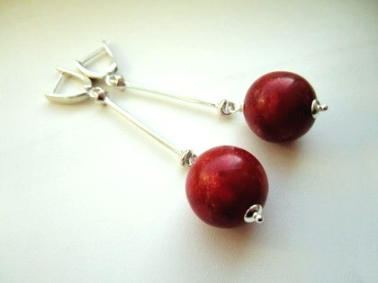 Сережки з коралом