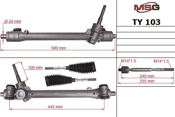 Рульова рейка без ГУР  CITROEN C1 2005- PEUGEOT 107 2005-