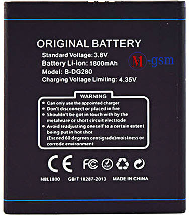 Акумулятор B-DG280 для Doogee DG280 Leo (1800 mAh), фото 1