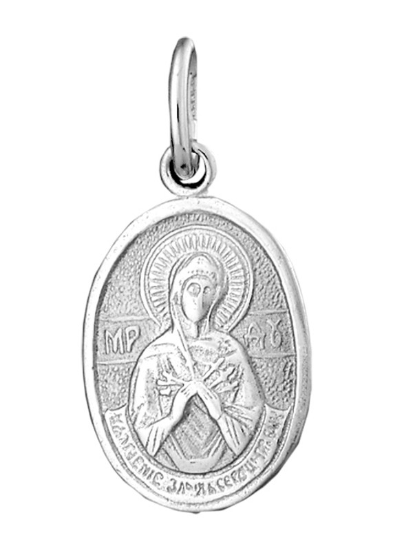 Серебряная Ладанка "Матерь Божья "Семистрельная" "054" — Купить ...