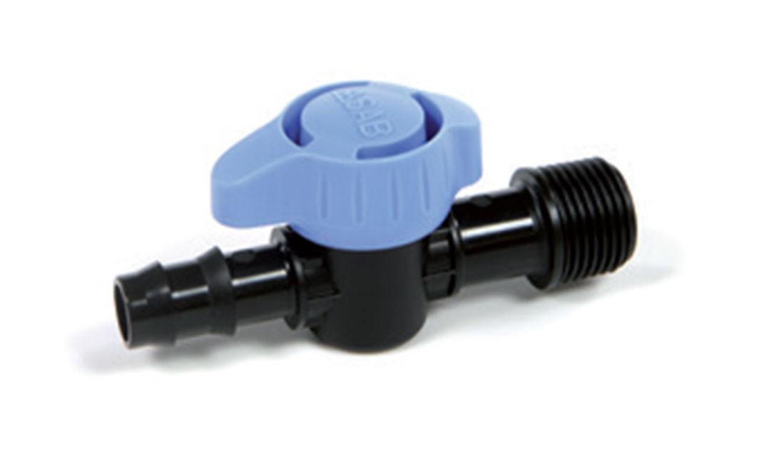 Кран для крапельної труби (шланг) із зовнішньою різзю 16 мм х 1/2"