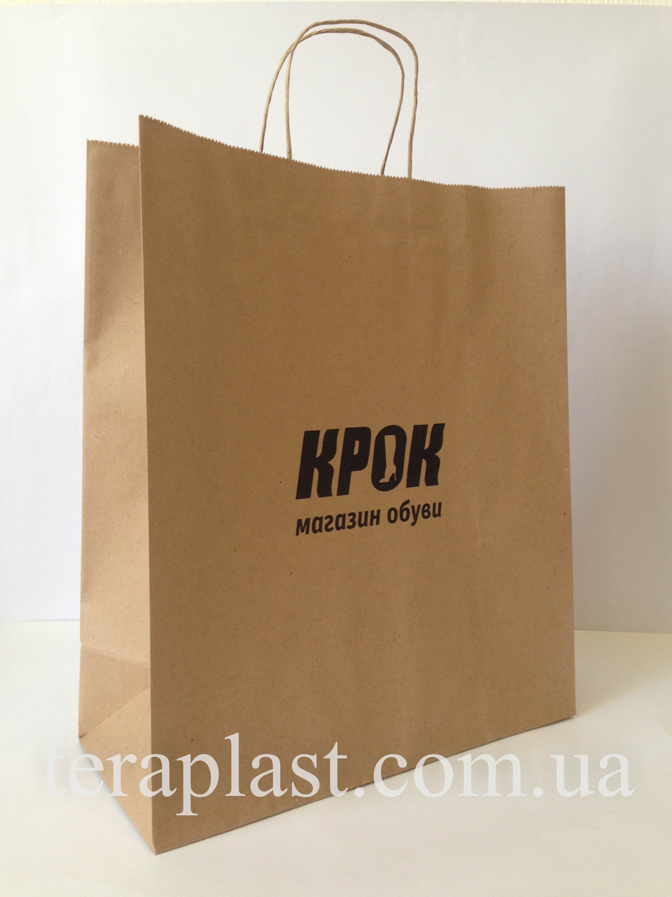 Пакет паперовий з печаткою 280х150х380 друк 1+0