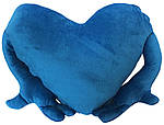 Подушка-обнімашка у формі "Серце", синя, фото 2