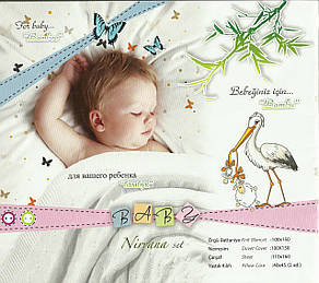 Дитяче постільна білизна c плетеним покривалом First Choice Nirvana Baby Stork Oranj, фото 3