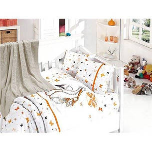 Дитяче постільна білизна c плетеним покривалом First Choice Nirvana Baby Stork Oranj, фото 1