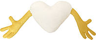 Подушка-обнимашка в форме "Сердце", желтая