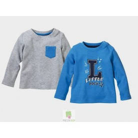 Реглан для хлопчика сірий із кишенею та синій Lupilu р.62/68, 86/92