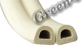 Ущільнювач самоклеючий гаражний D 12*10 білий