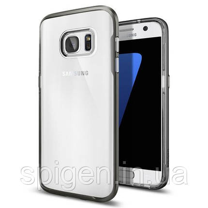 Чохол Spigen для Samsung S7 Neo Hybrid Crystal, Gunmetal, фото 1