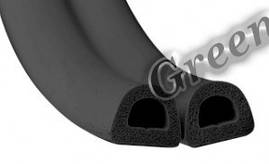 Ущільнювач самоклеючий гаражний D 12*10 чорний