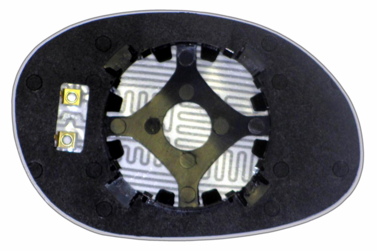Елемент дзеркала DODGE Neon (93-99) лівий асферичний з обігрівом