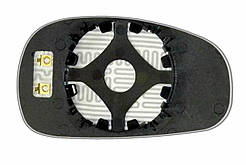 Елемент дзеркала SEAT Leon II (05-09) лівий сферичний з обігрівом