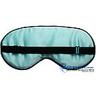 Шовкова маска для сну (маска із шовку) Silenta Silk, аквамарин колір + ПОДАРУНОК., фото 5