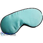 Шовкова маска для сну (маска із шовку) Silenta Silk, аквамарин колір + ПОДАРУНОК., фото 3
