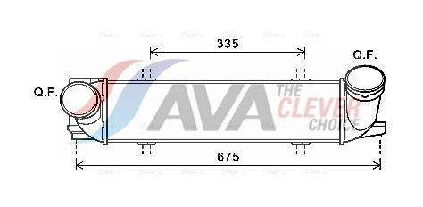 Радиатор интеркулера для BMW 1 (E82) 2007-2013 AVA #BW4438