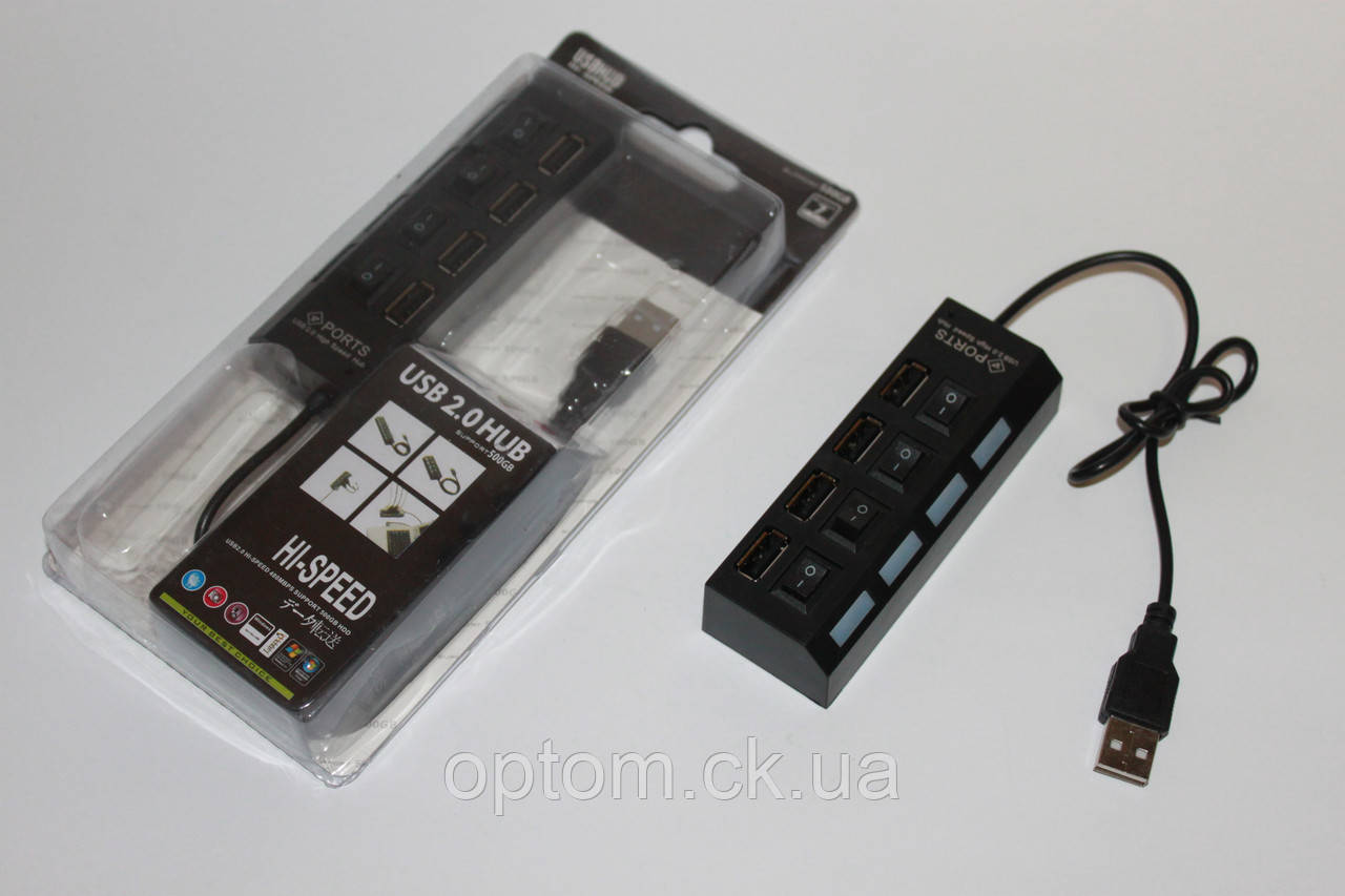USB HUB (концентратор) 4 портів з вимикачами