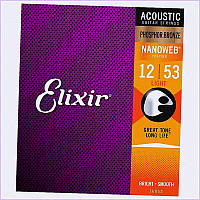 Струны с напылением Elixir Nanoweb 12-53 для акустики 26A6K0072