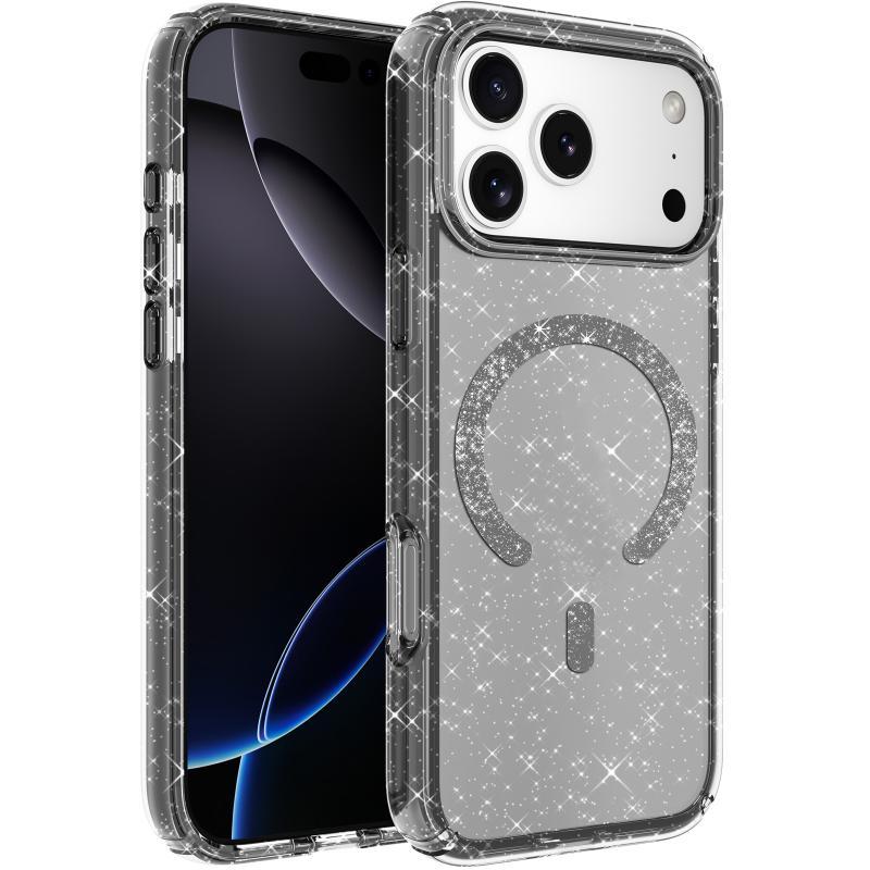 Чехол TPU Eclipse Sparkle (MagFit) для Apple iPhone 17 Pro (6.3") Black, фото 1