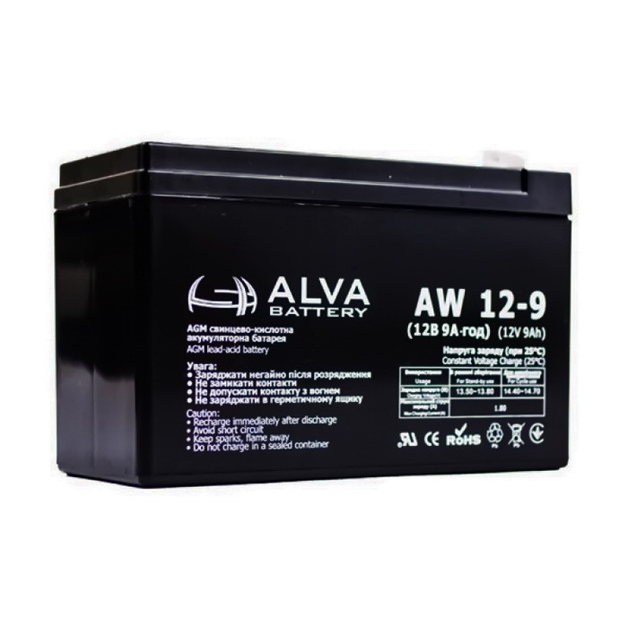 Акумуляторна батарея Alva AW12-9 (9А·год/12В)