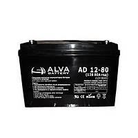 Аккумуляторная батарея Alva AD12-80 (80Ачас/12В)