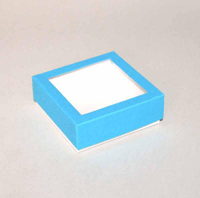 Коробка подарункова, 80x80x30 мм, колір бірюзовий