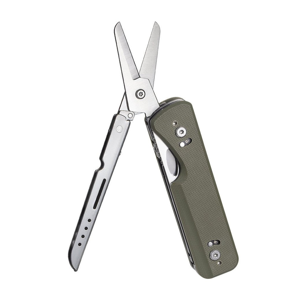 Мультитул Roxon Flex S505G зеленый, 14 функций, модульная конструкция, нержавеющая сталь, фото 1