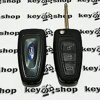 Выкидной ключ для FORD Mondeo (Форд Мондео) - 3 кнопки, с чипом ID4d63/433MHz, лезвие FO21