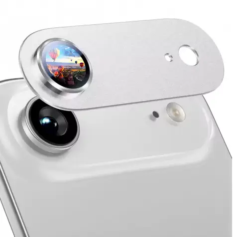 Захист камери та лінз NNBILI для iPhone 17 Air, металеве загартоване скло, Срібло/Silver | Premium Camera Lens Protector, фото 1