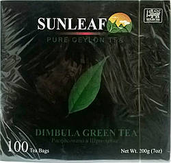 Чай SUN LEAF Дімбула, зелений, 100 пакетиків