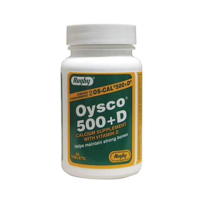 Rugby Oysco 500 + D Кальцій з устричних раковин 500 мг + вітамін D, 60 таблеток