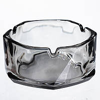 Пепельница стеклянная Diamond Faceted 12 см, серый Yiwu HP-34-79