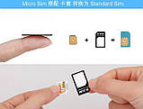 Перехідник адаптер для nano micro SIM карт (колір білий), фото 2