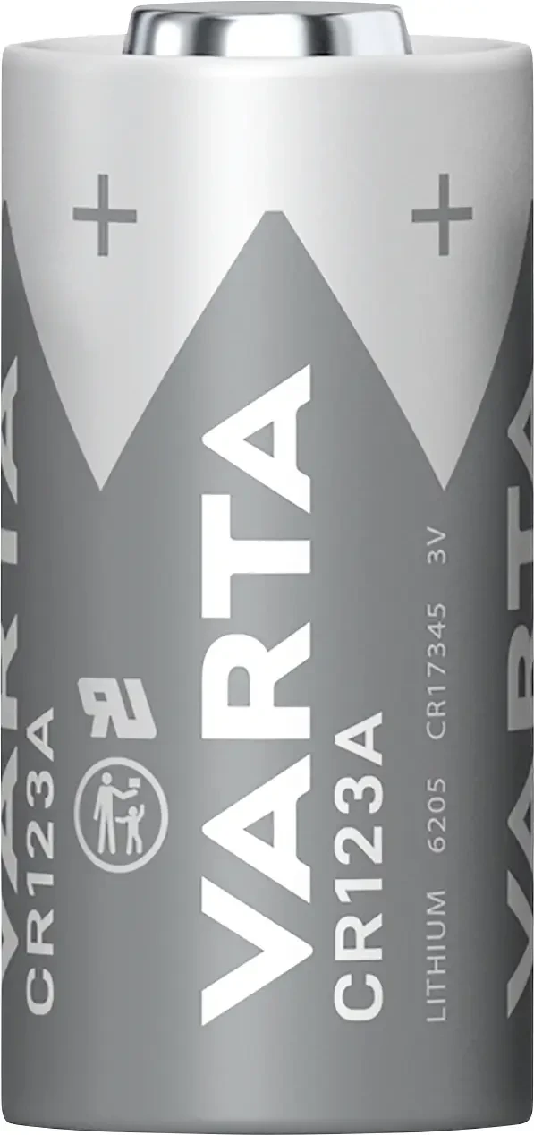 Батарейка для камери CR-123A Varta VARTA LITHIUM Циліндрична CR123A OEM 1430 мАг 3 В 1 шт., фото 1