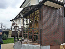 Кованый козырек и кованые перила. 1