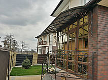 Кованый козырек и кованые перила. 2