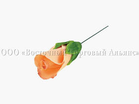 Квіти з мастики — Бутони жовтогарячої троянди великі No3