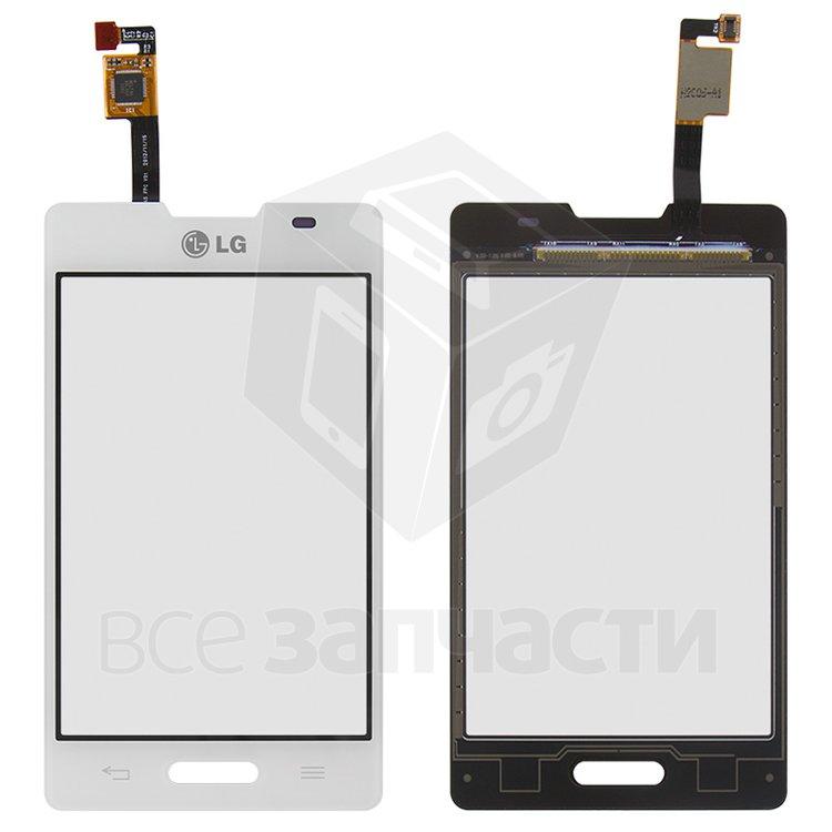 Сенсорный экран для мобильного телефона LG E440 Optimus L4x, белый