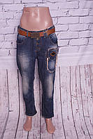 Женские турецкие джинсы бойфренды Red Blue (код )