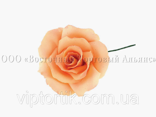 Цветы из мастики - Роза большая розовая №2 - Ø65 мм - фото 10 - id-p525465758