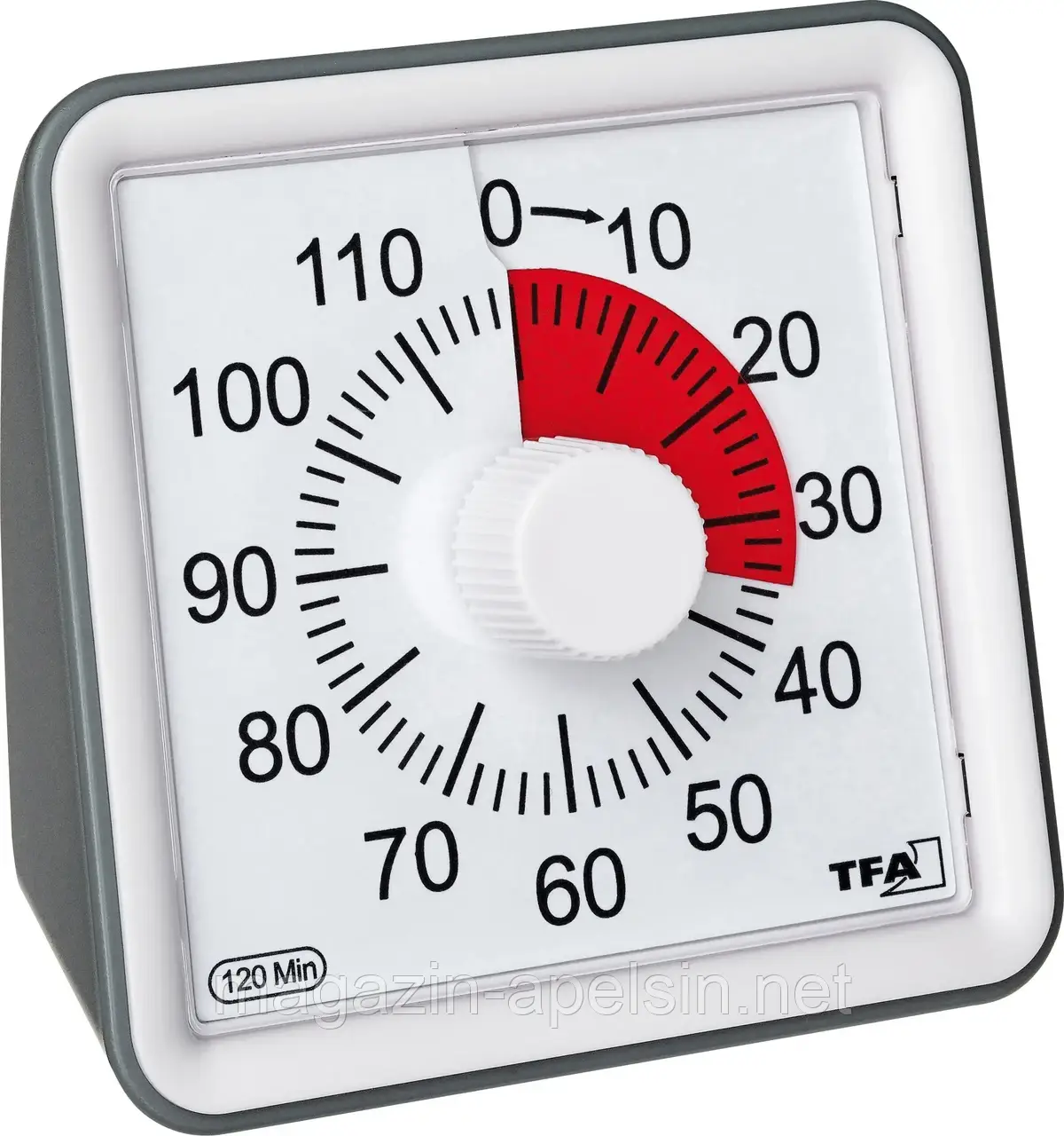 TFA Dostmann Timer VISUAL аналоговый белый