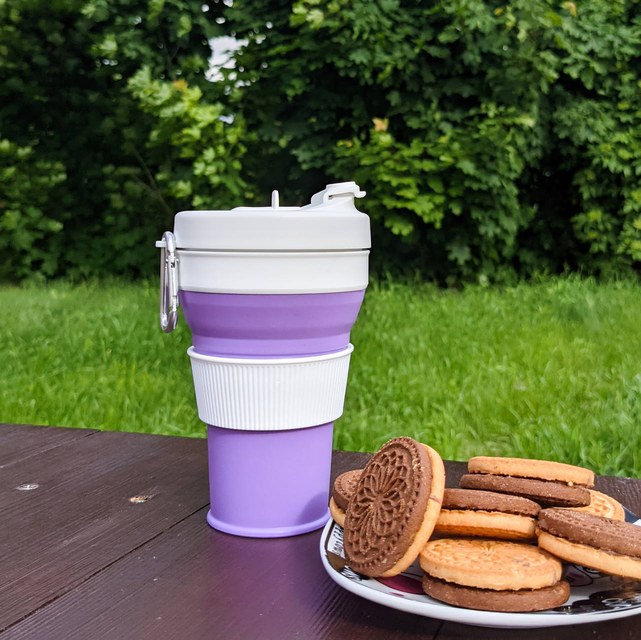 

Кружка силиконовая складная для кофе и напитков Фиолетовый