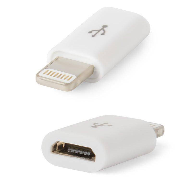 

Адаптер для мобільних телефонів Apple, micro-USB тип-B, Lightning, білий
