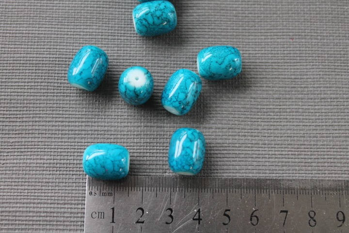 

Бусины стеклянная, 16\13 мм, 1 шт, Синий