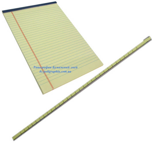 Блокнот Legal pad, стандарт, жовтий з синьою окантовкою, 50 аркушів (ID ...