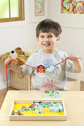 Дерев'яна шнурівка з намистинами Ферма, фото 3