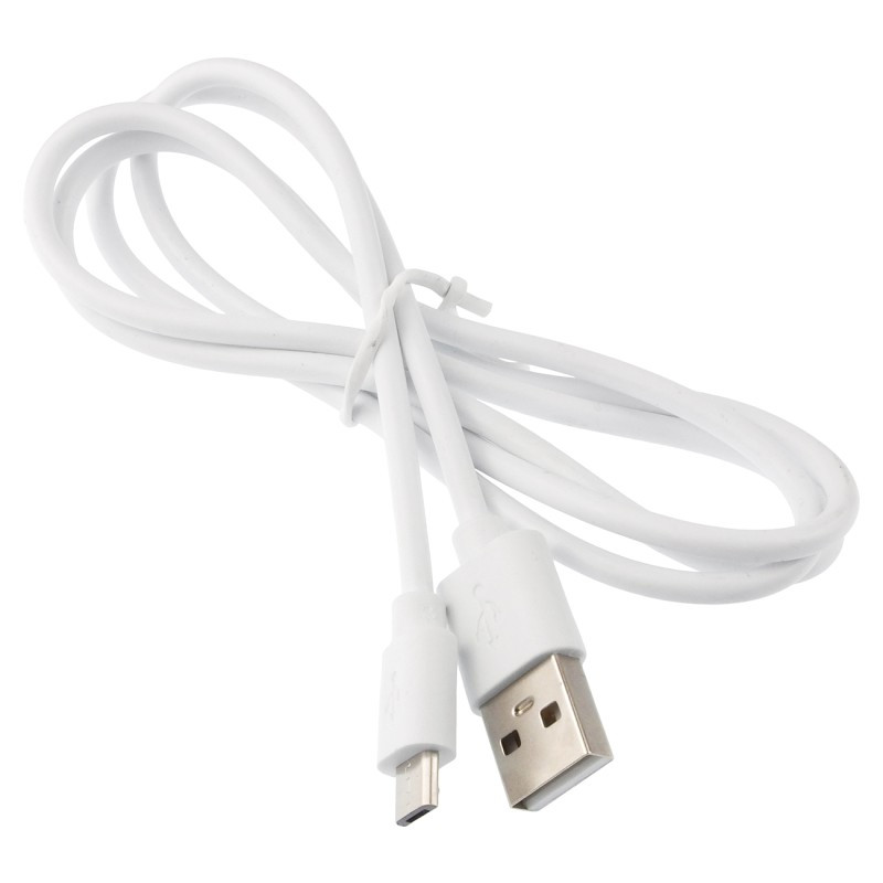 Кабель USB A – USB Micro-B 1 м, белый, фото 1