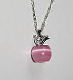 Біжутерія Прикраса Підвіска Кулон Яблуко рожевого кольору, фото 4