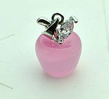 Біжутерія Прикраса Підвіска Кулон Яблуко рожевого кольору, фото 2